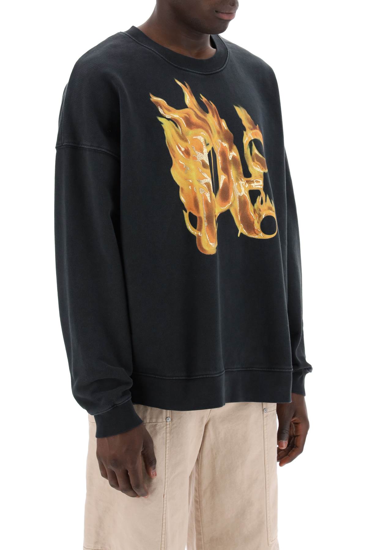 Palm Angels Burning Monogram Crewneck