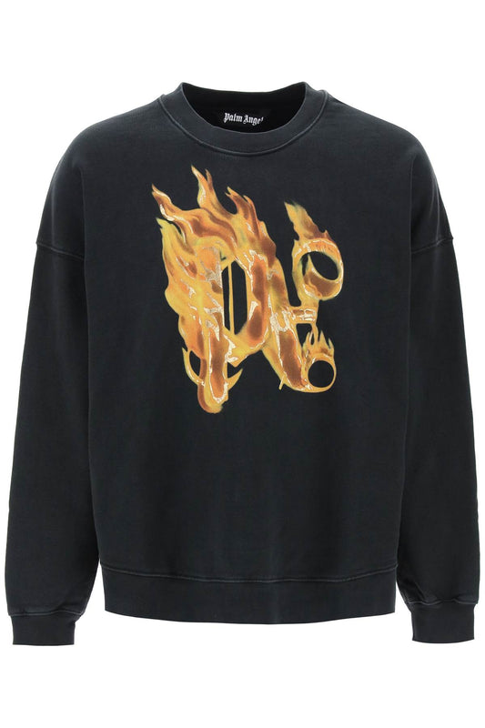 Palm Angels Burning Monogram Crewneck