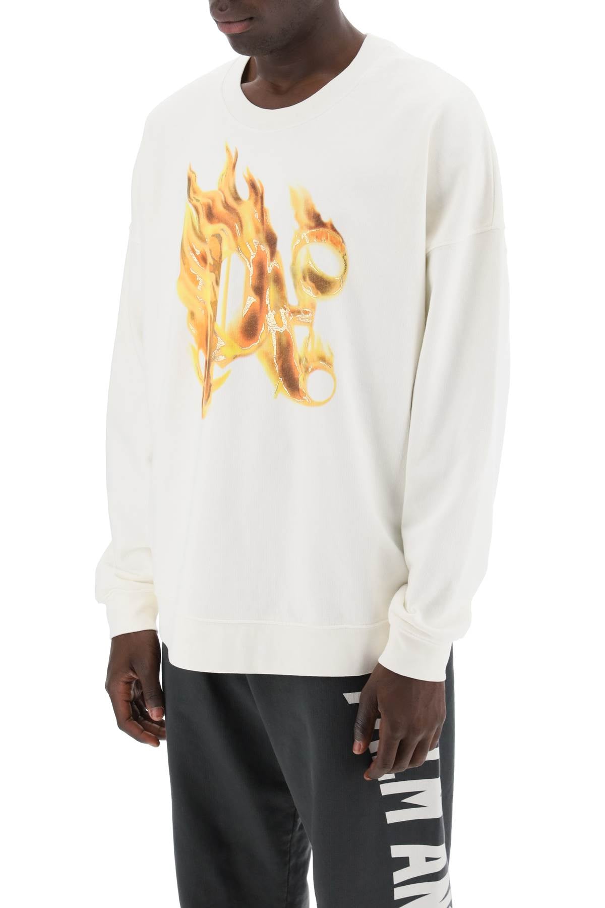 Palm Angels Burning Monogram Crewneck