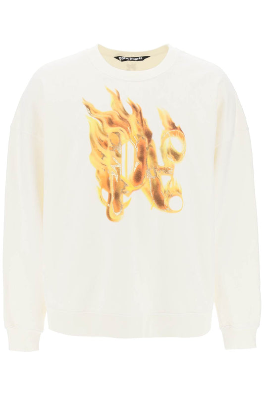 Palm Angels Burning Monogram Crewneck