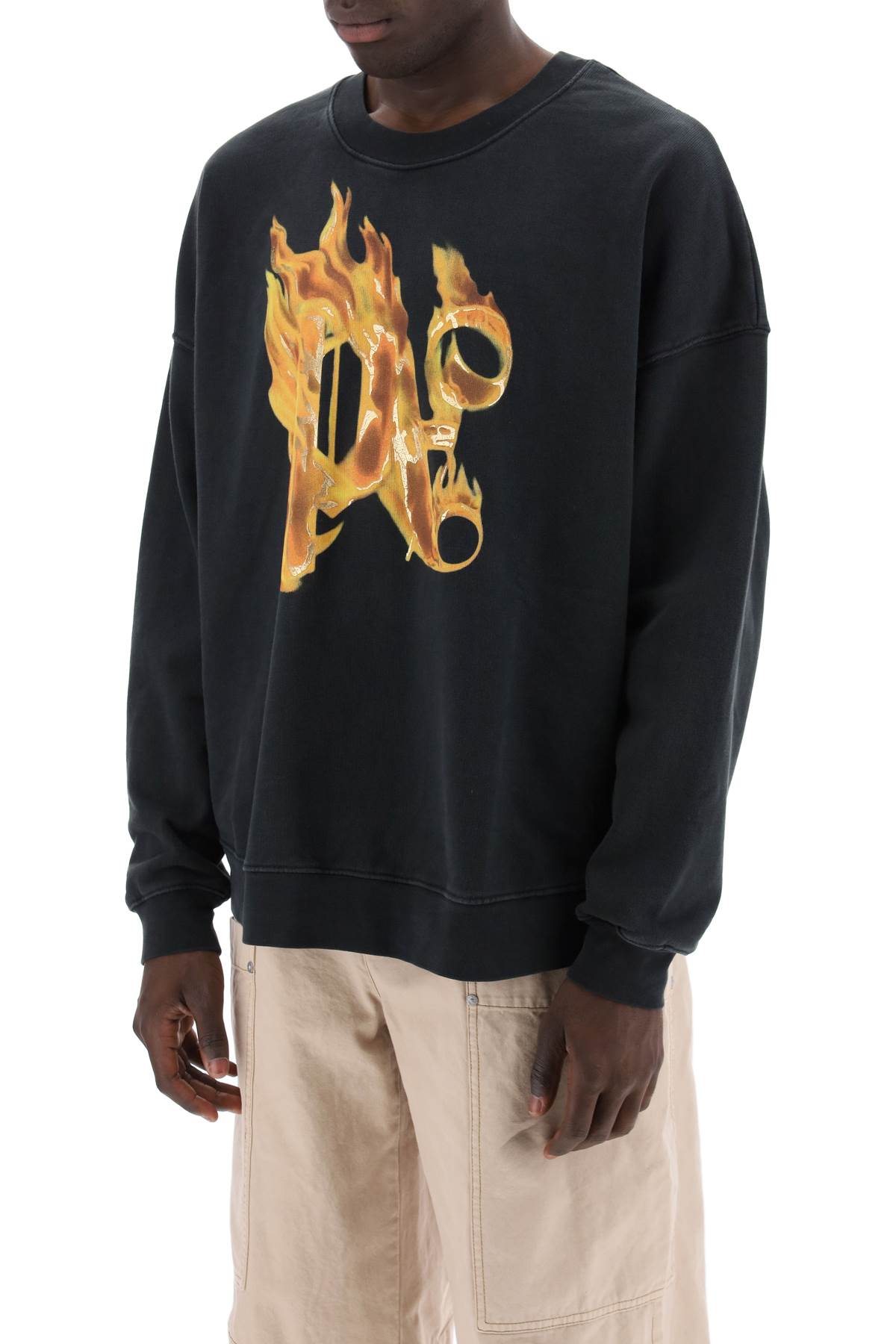 Palm Angels Burning Monogram Crewneck