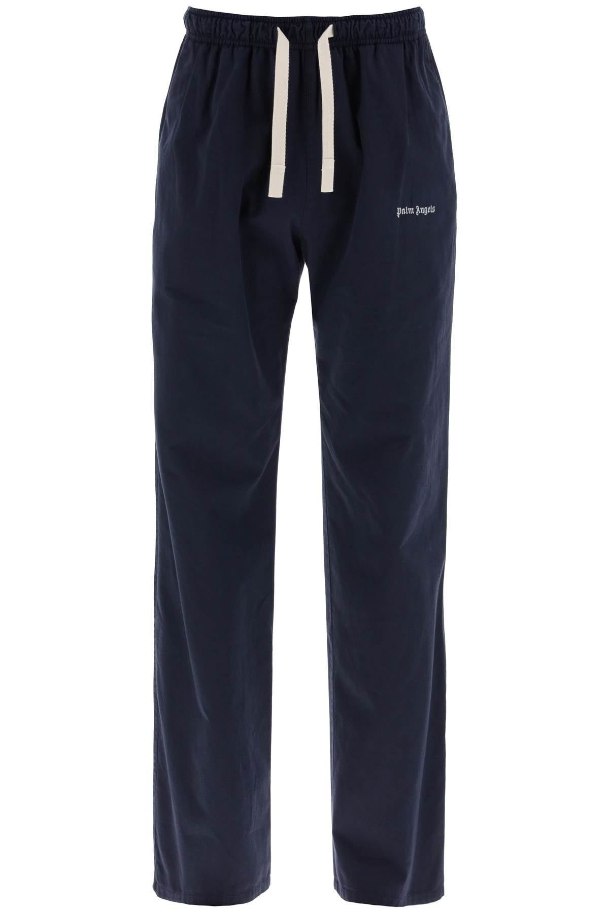 Palm Angels Cotton Gabardine Travel Joggers