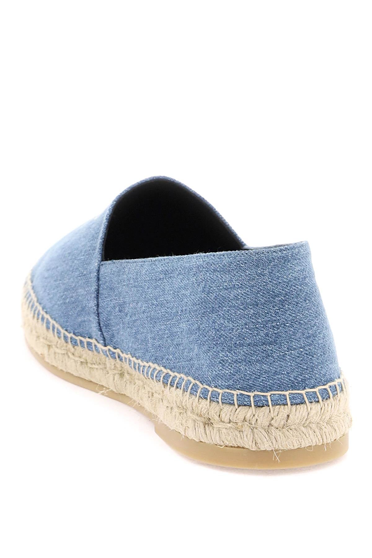 Palm Angels Denim Espadrilles With Embroidered Logo