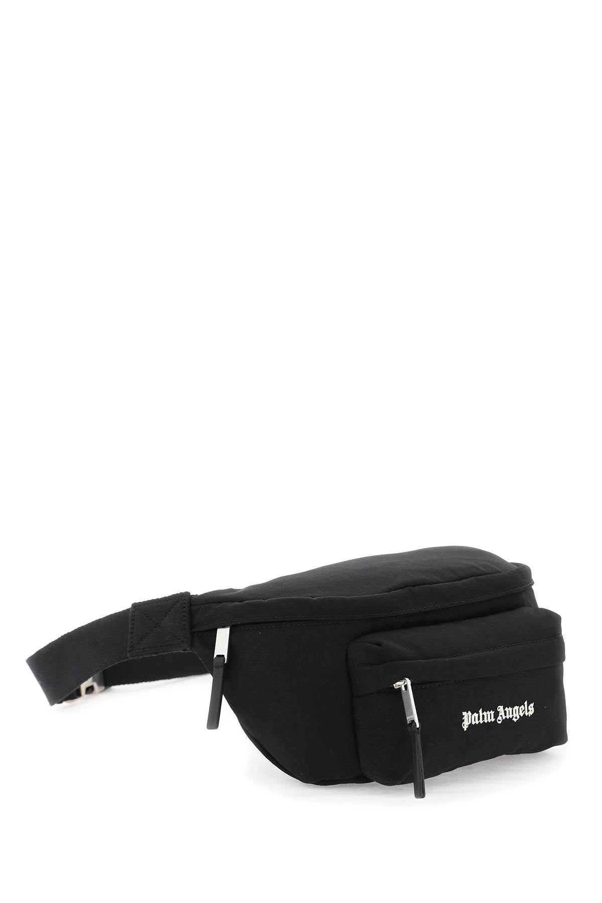 Palm Angels Canvas Waist Bag With Embroidered Logo.