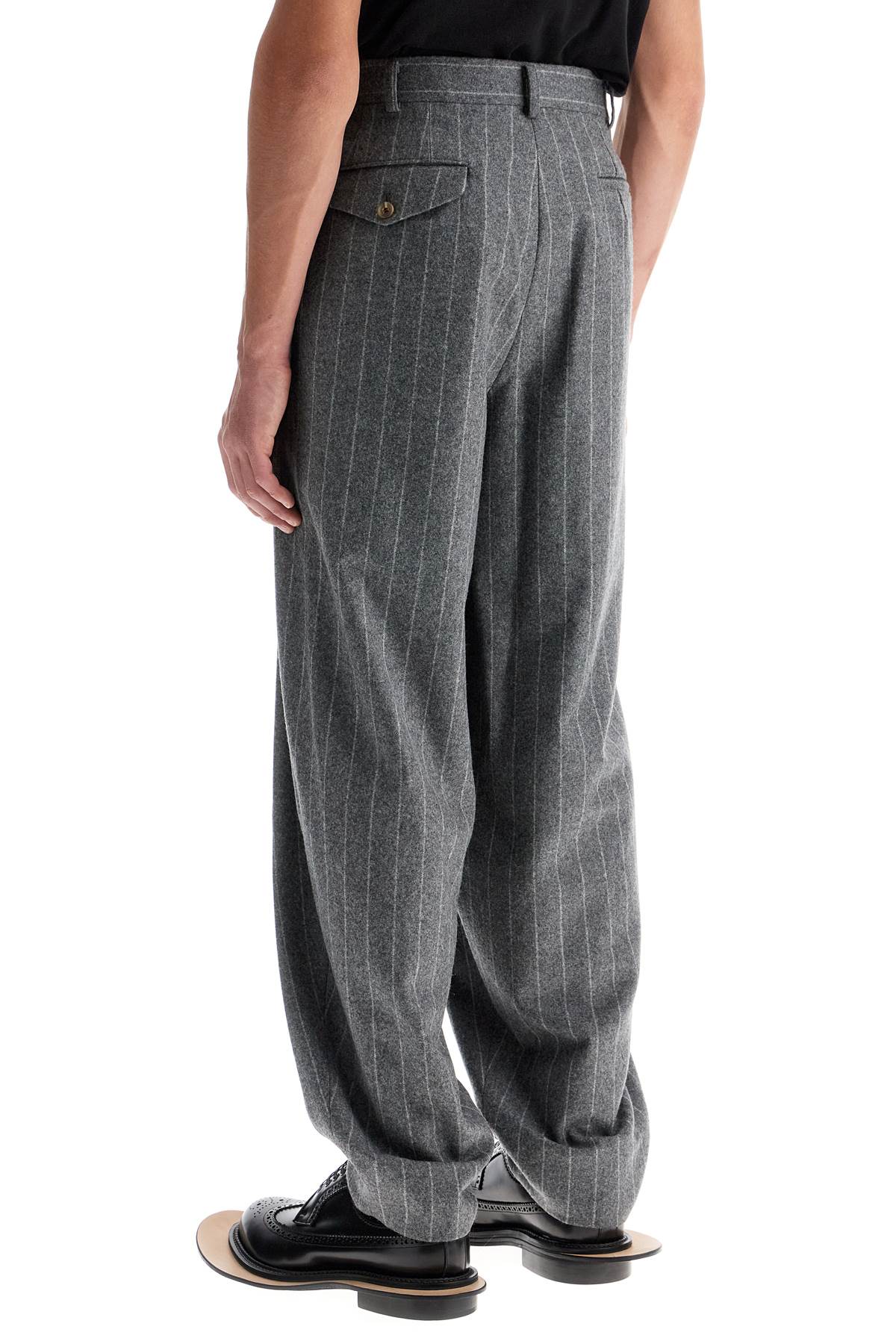 Comme Des Garcons Homme Plus Striped Wool Trousers