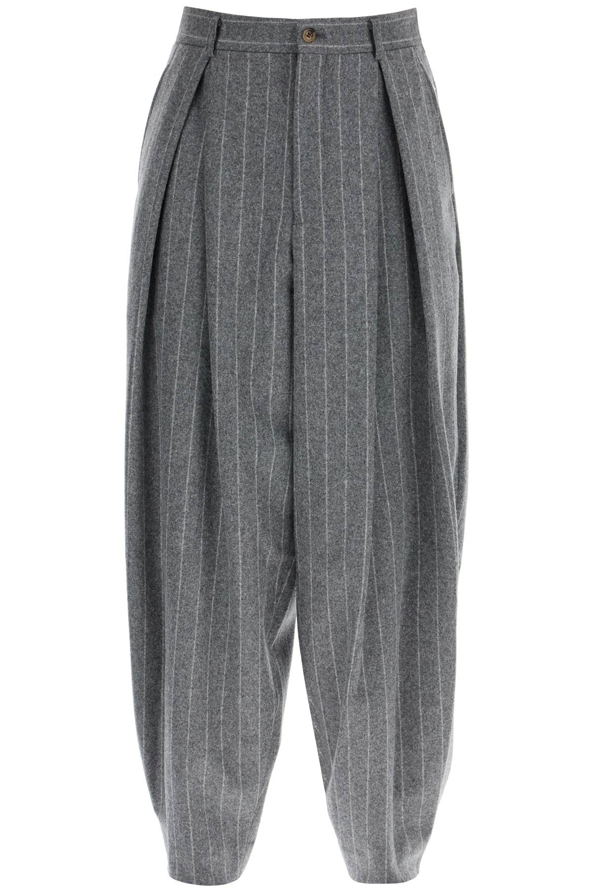 Comme Des Garcons Homme Plus Striped Wool Trousers