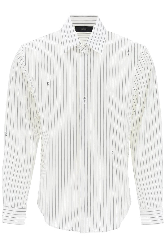 Amiri Striped Shirt With Staggered Logo