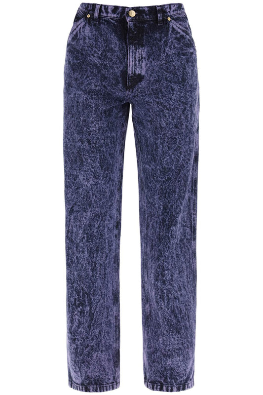 Marni Loose Marbleized Denim Jeans In