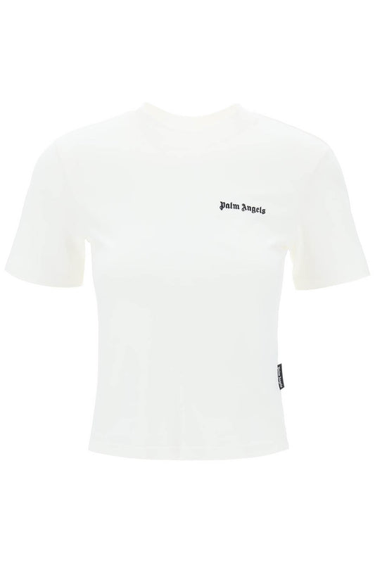 Palm Angels Round-Neck T-Shirt With Embroidered