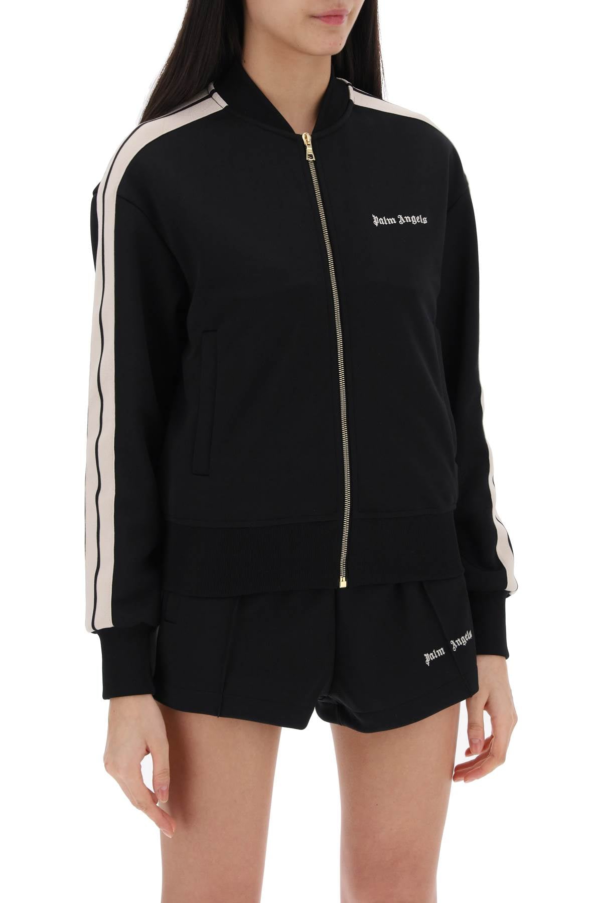 Palm Angels Track Sweatshirt With Contrast Bands