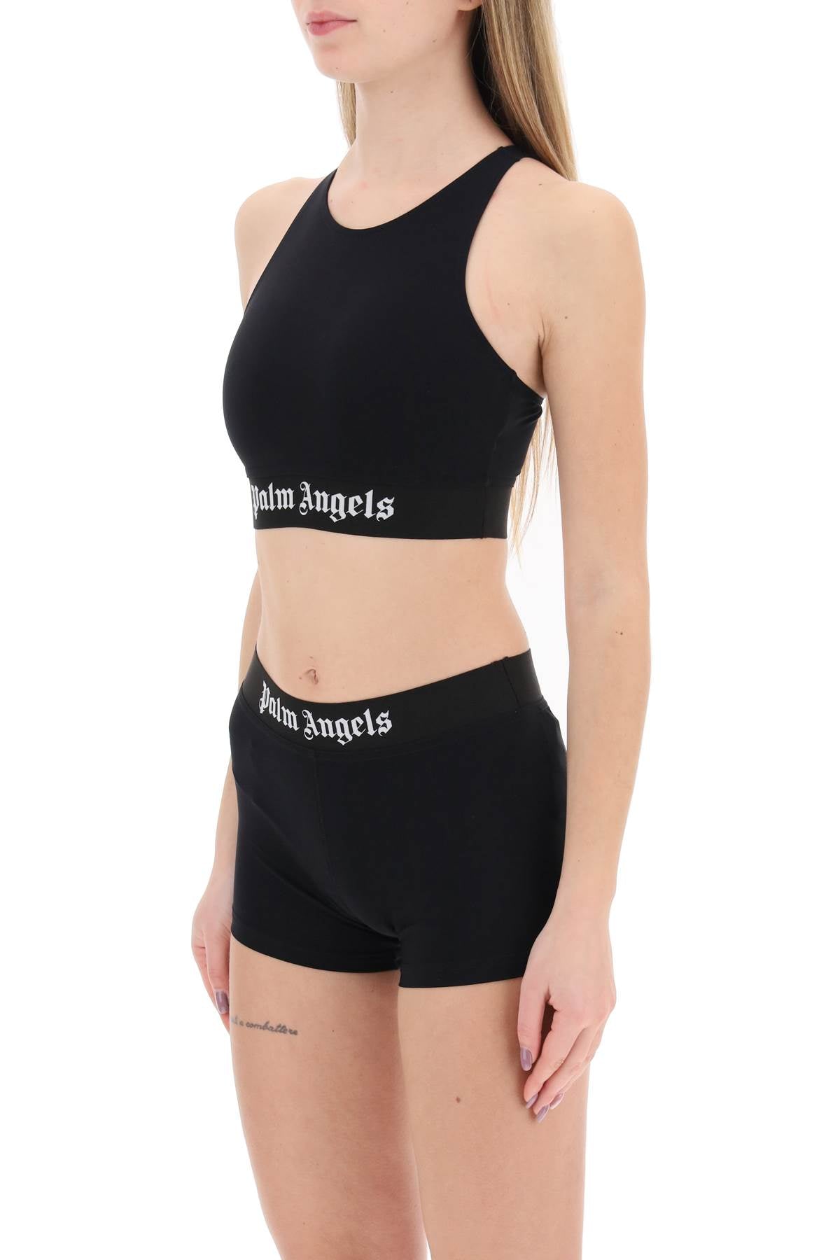 Palm Angels Sport Bra With Branded Band