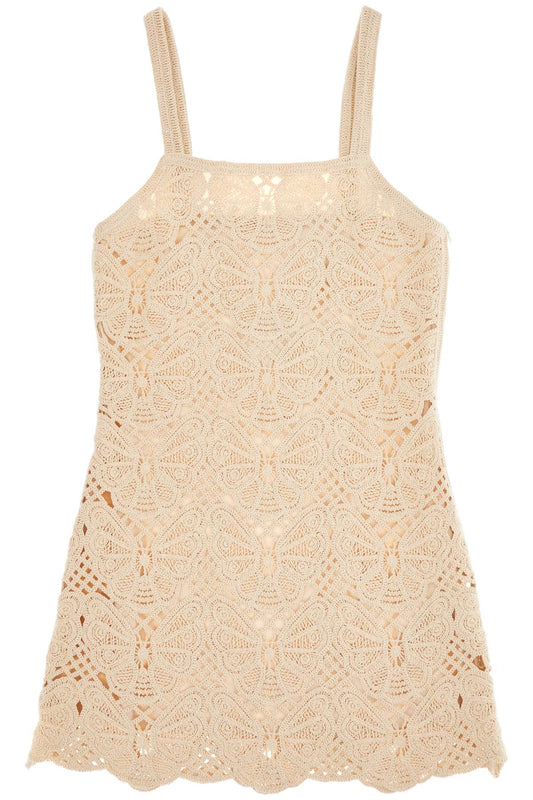 By Malene Birger Crochet Fall Mini Dress