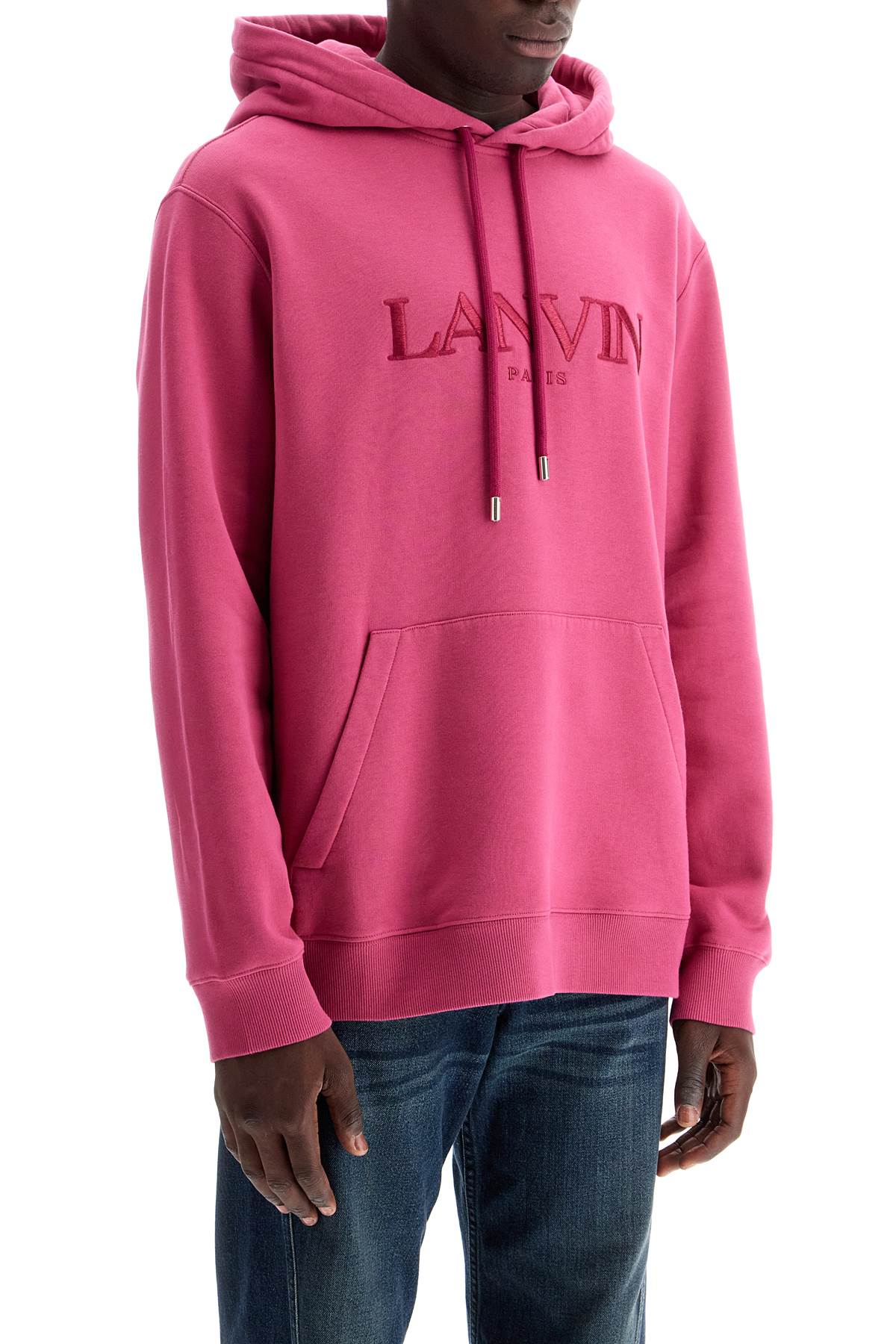 Lanvin Hooded Sweatshirt With Embroidered Logo