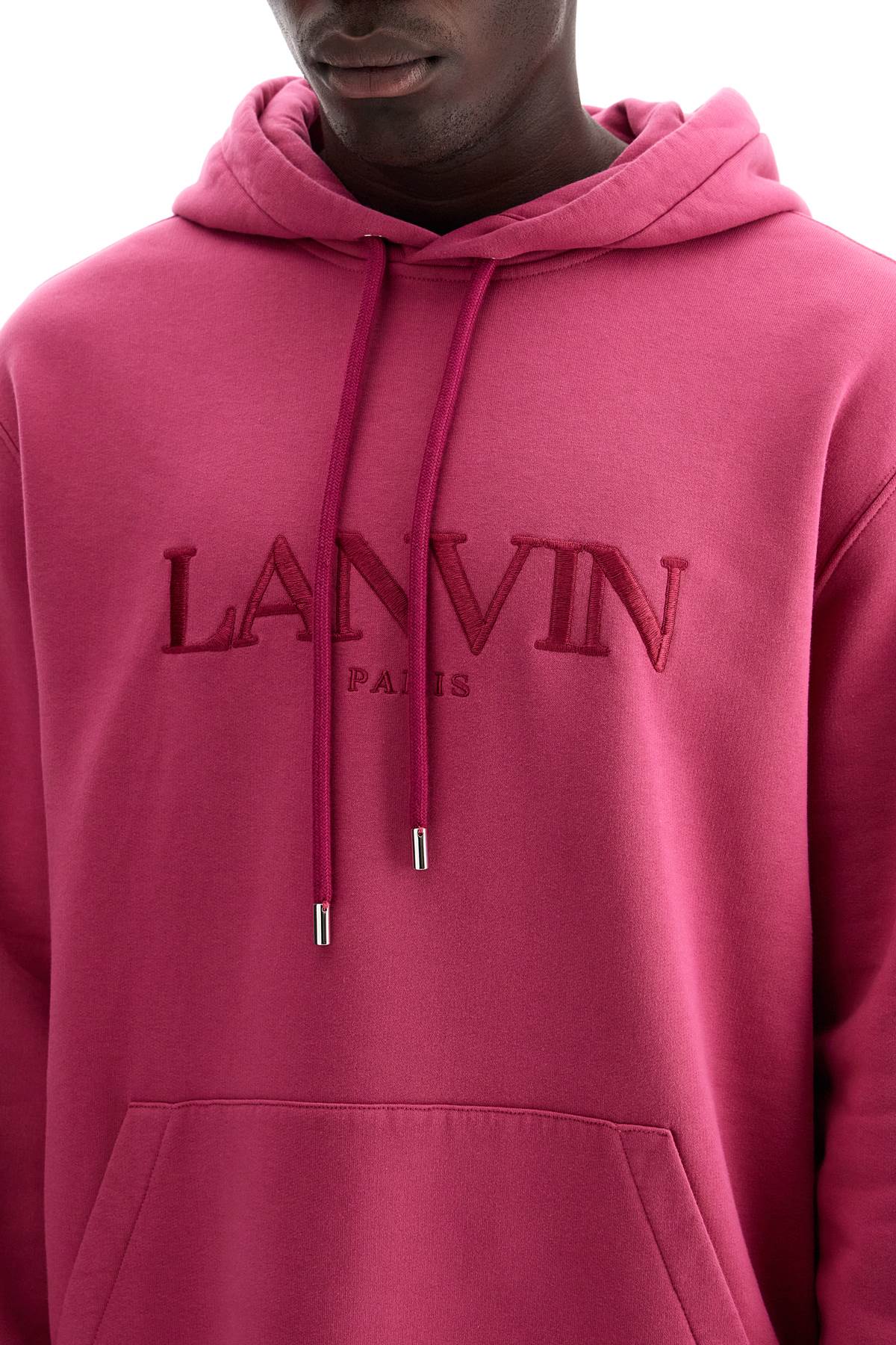 Lanvin Hooded Sweatshirt With Embroidered Logo