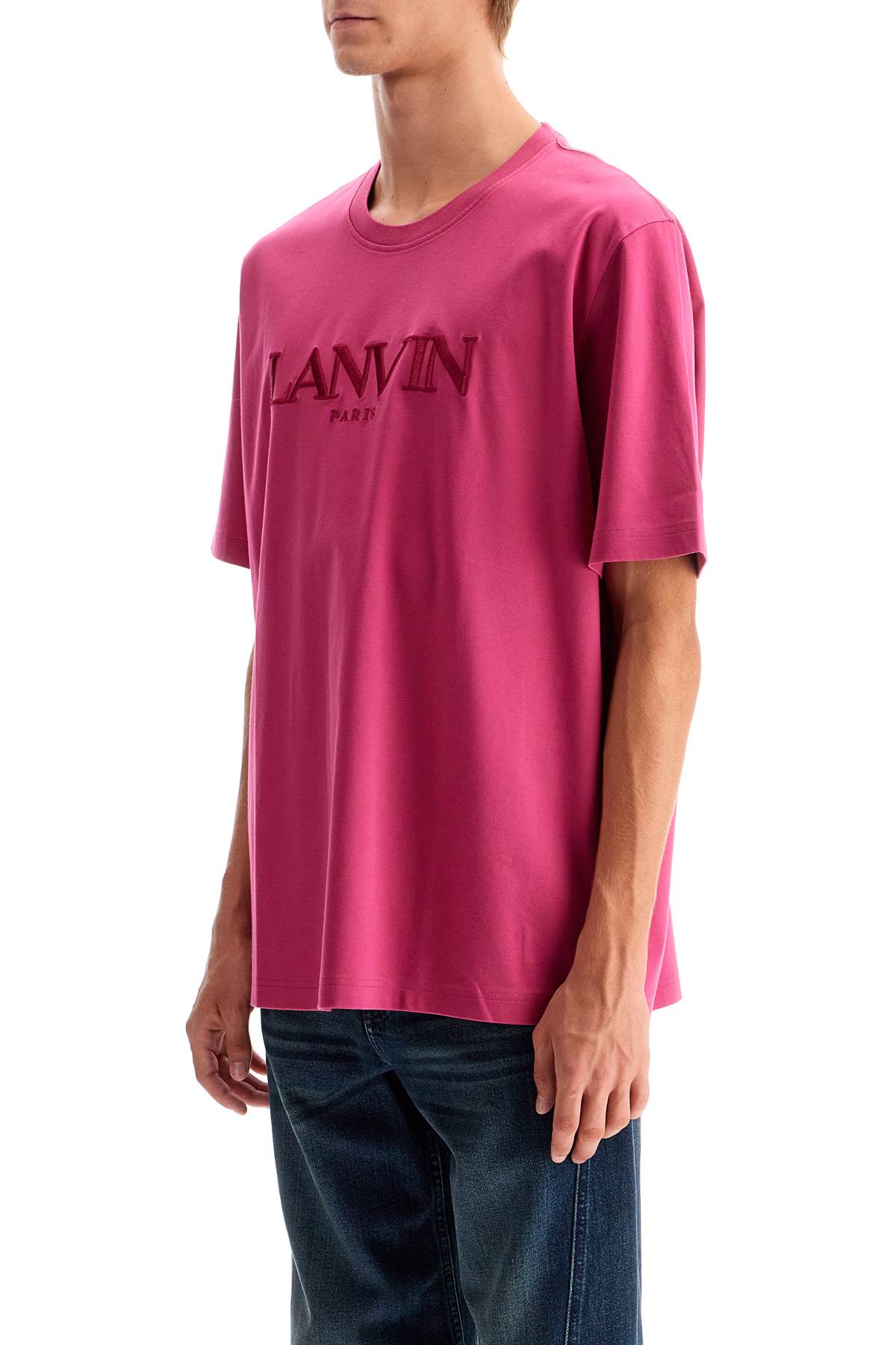 Lanvin T-Shirt With Embroidered Logo Design