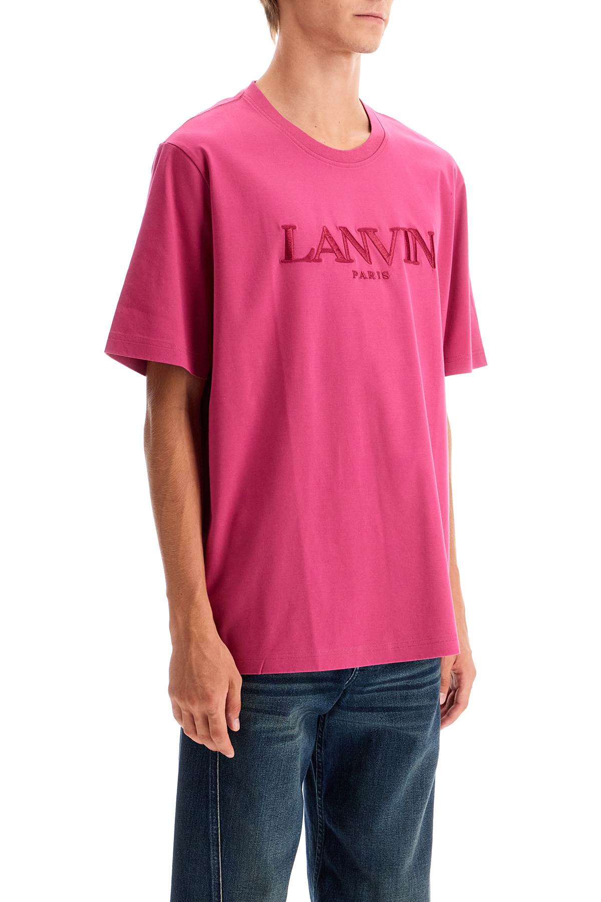 Lanvin T-Shirt With Embroidered Logo Design