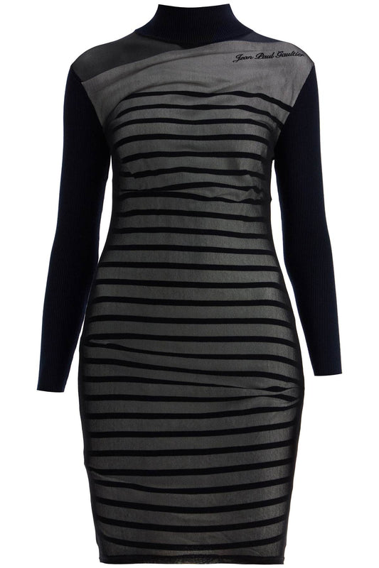 Jean Paul Gaultier Striped Mini Dress In Two