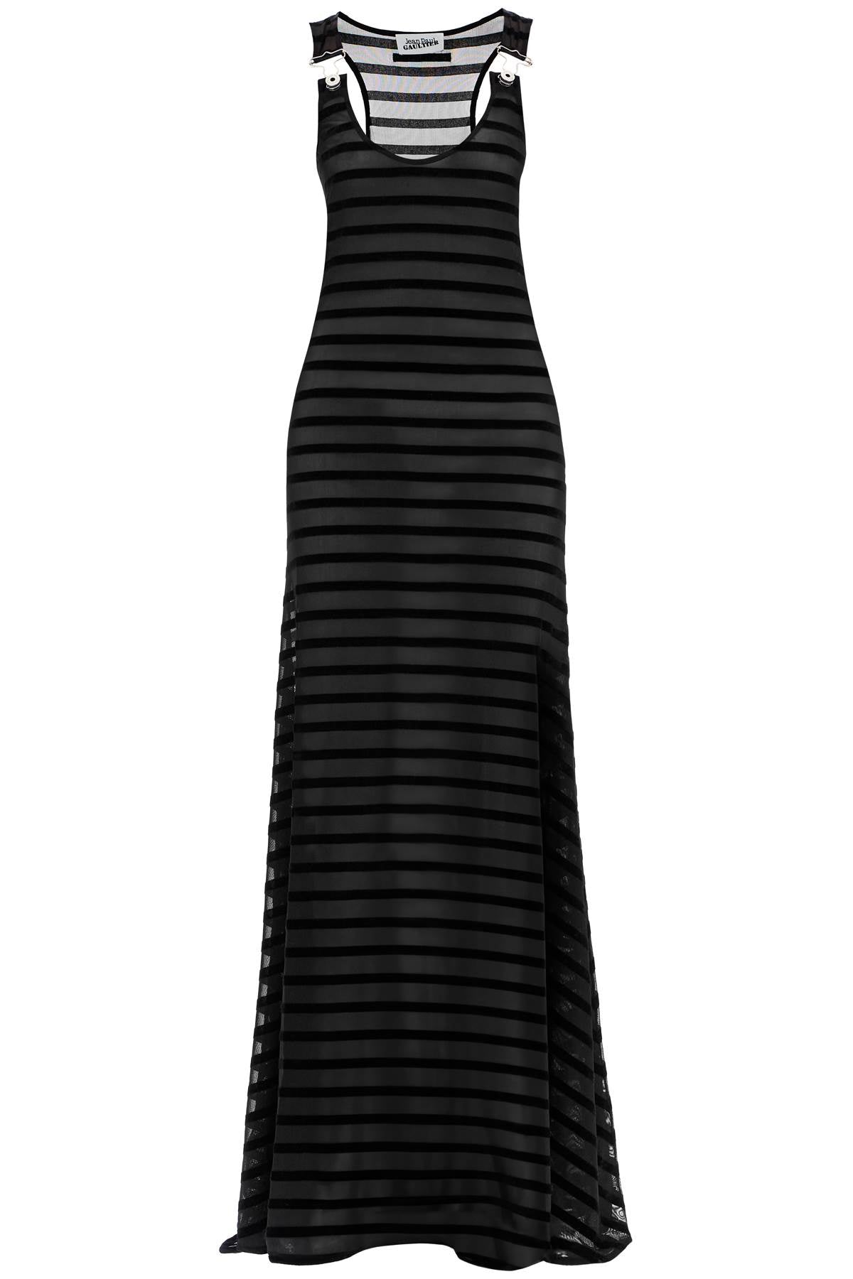 Jean Paul Gaultier Long Marinire Dress With Overall Detail