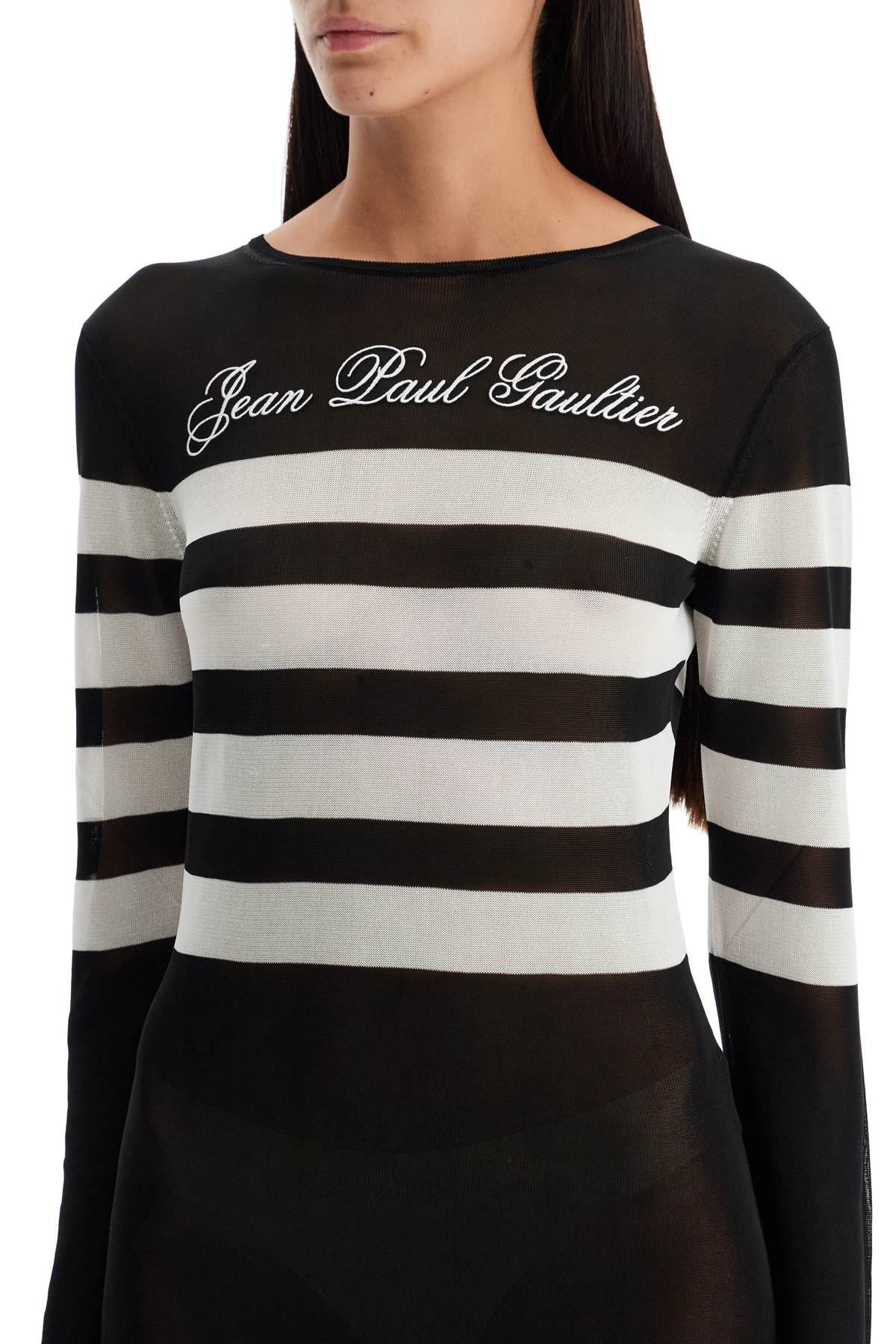 Jean Paul Gaultier Abito In Maglia Marinire Signature