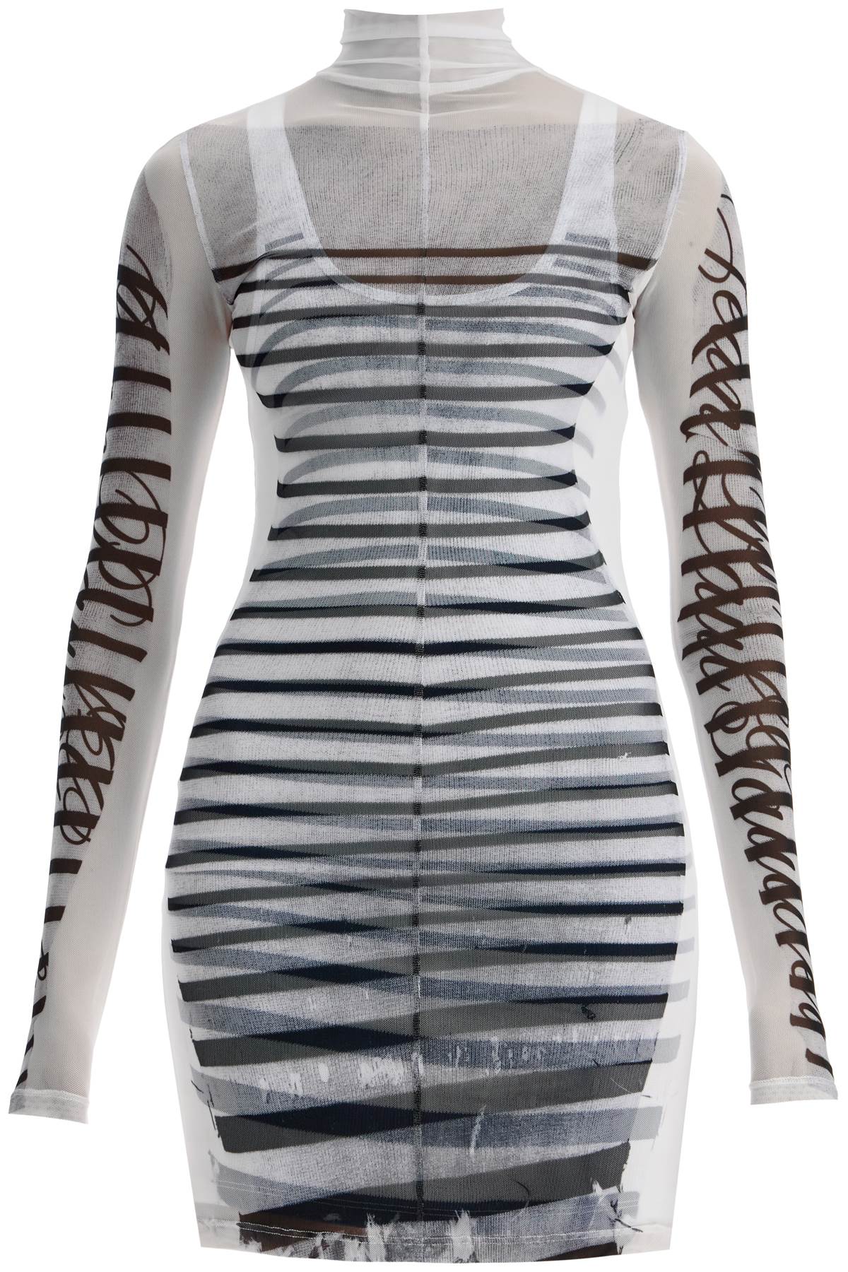 Jean Paul Gaultier Double Layer Mini Dress With Marinire Print