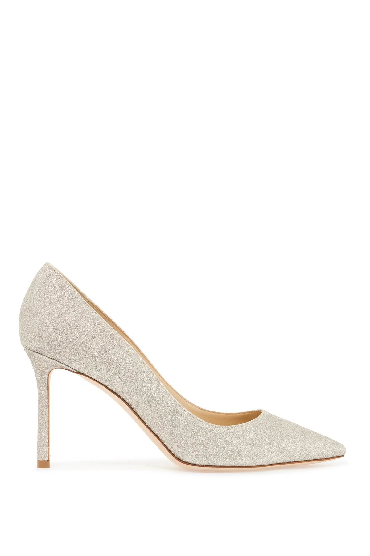 Jimmy Choo Romy 85 Dusty Glitter Pumps