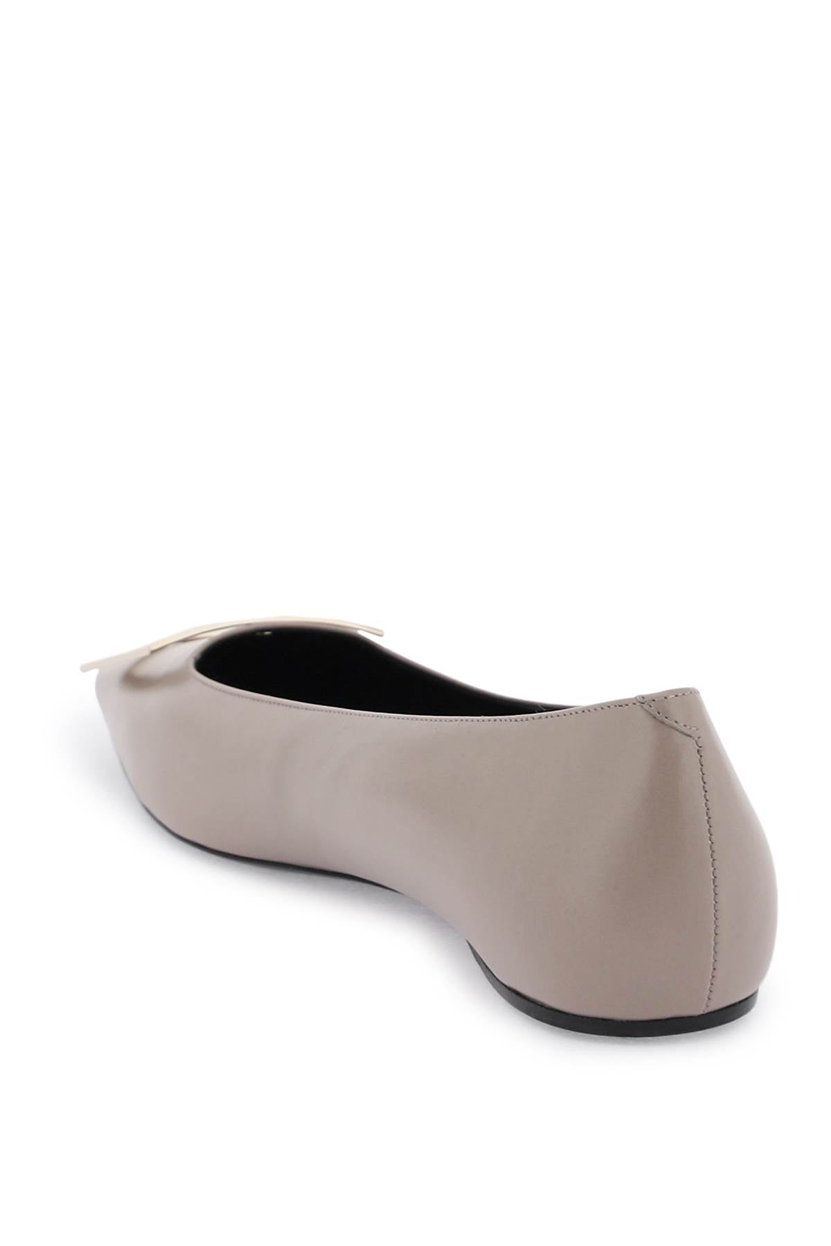 Roger Vivier Leather Trompette Ballerina Flats