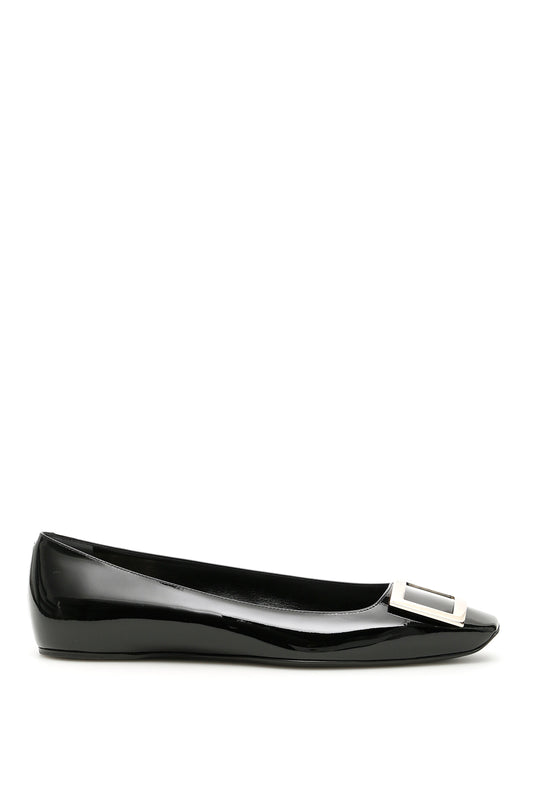 Roger Vivier Patent Leather Trompette Ballerina Flats