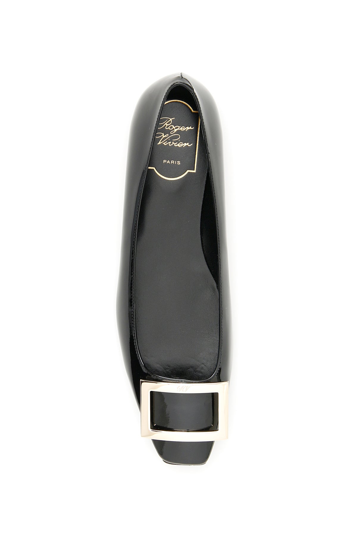 Roger Vivier Patent Leather Trompette Ballerina Flats