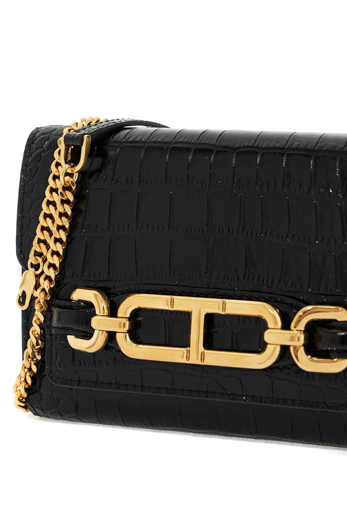 Tom Ford Embossed Crocodile Leather Mini Clutch