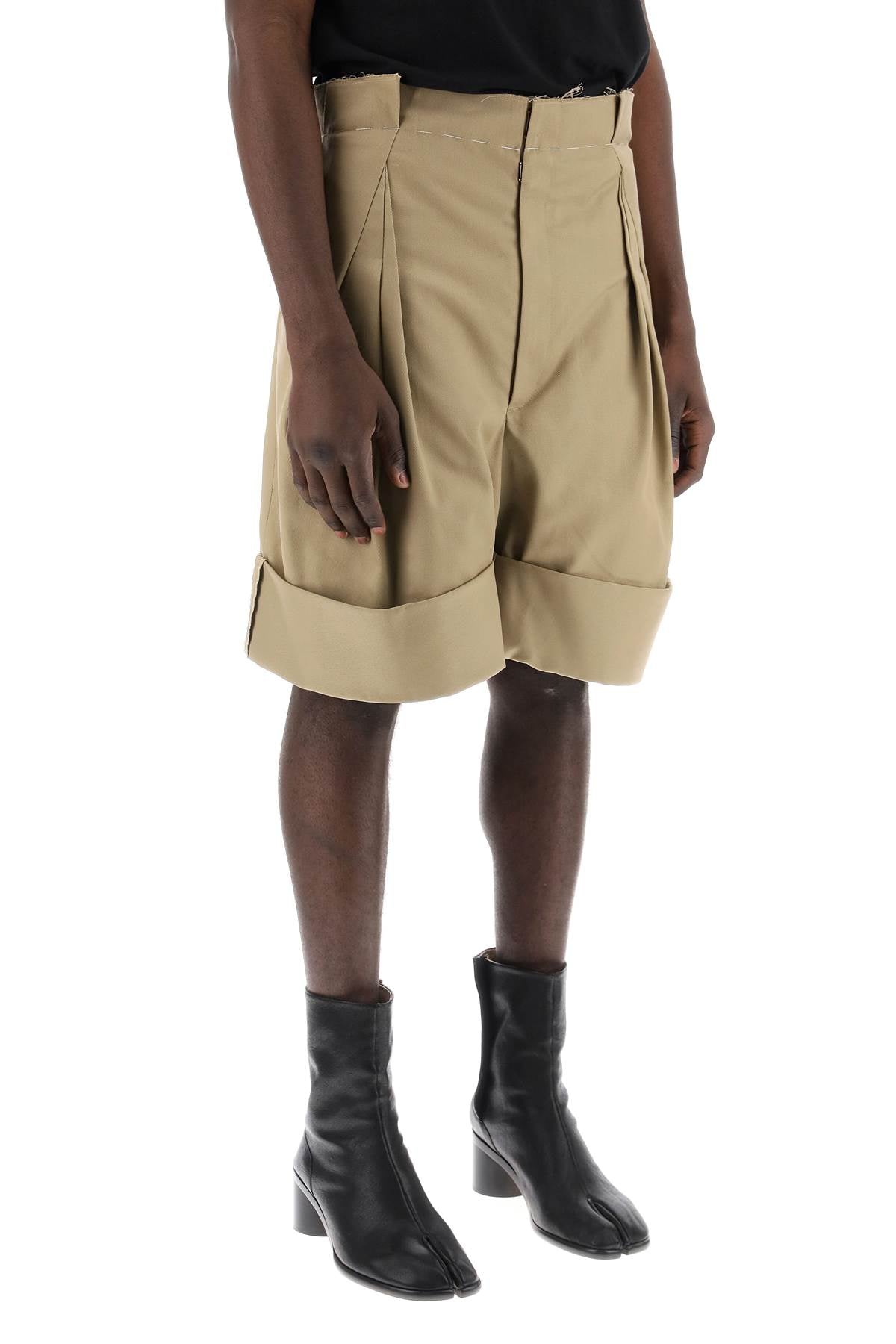 Maison Margiela Wide-Legged Chino Bermuda Shorts With