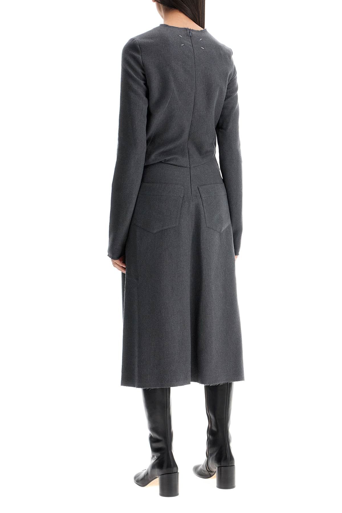 Maison Margiela Midi Dress With Oversized Bow Detail