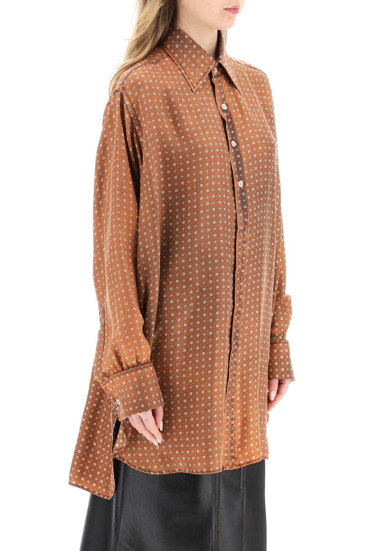 Maison Margiela Scarf Print Oversized Shirt