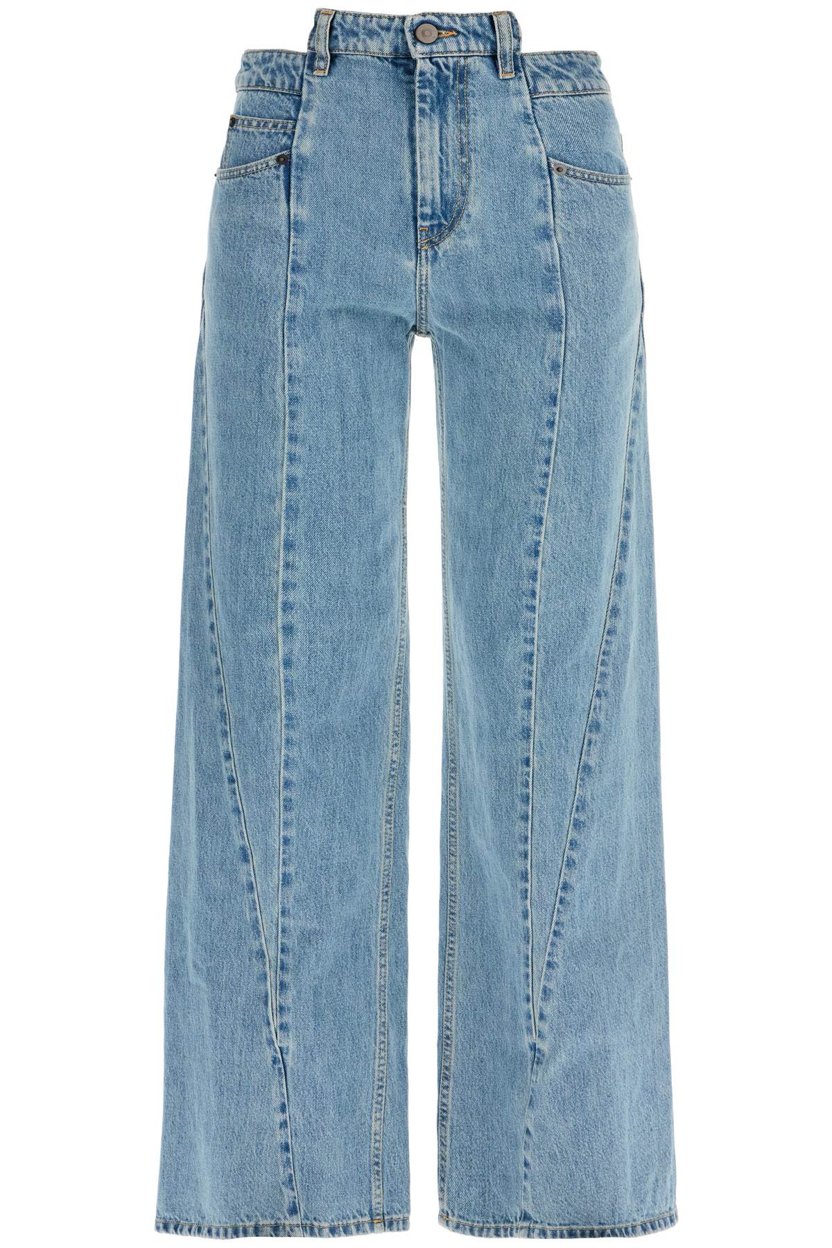 Maison Margiela Loose Cut-Out Waist Jeans With