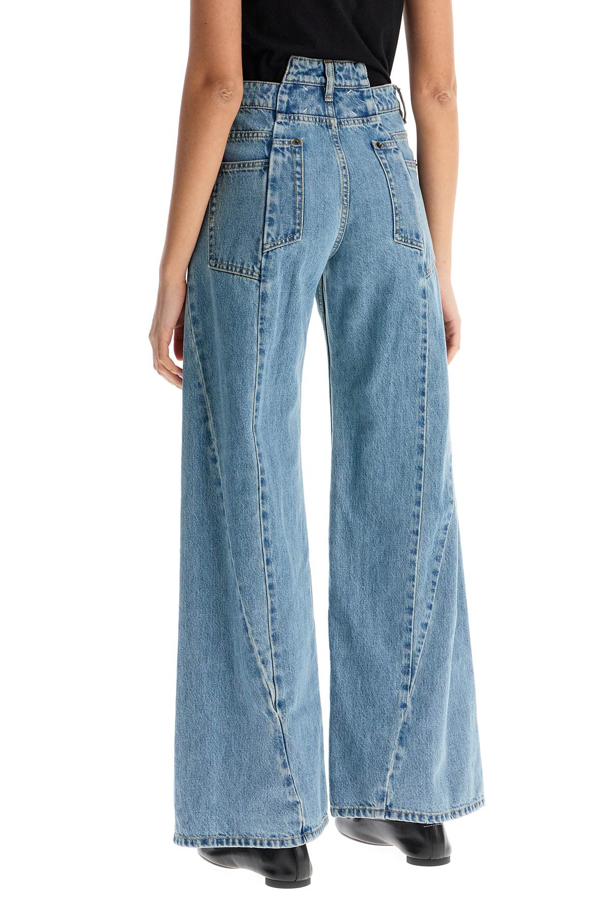 Maison Margiela Loose Cut-Out Waist Jeans With