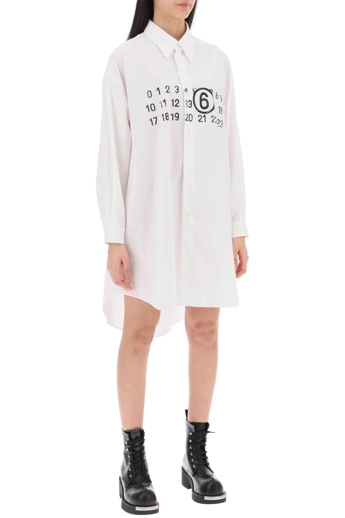 Mm6 Maison Margiela Shirt Dress With Numeric Logo