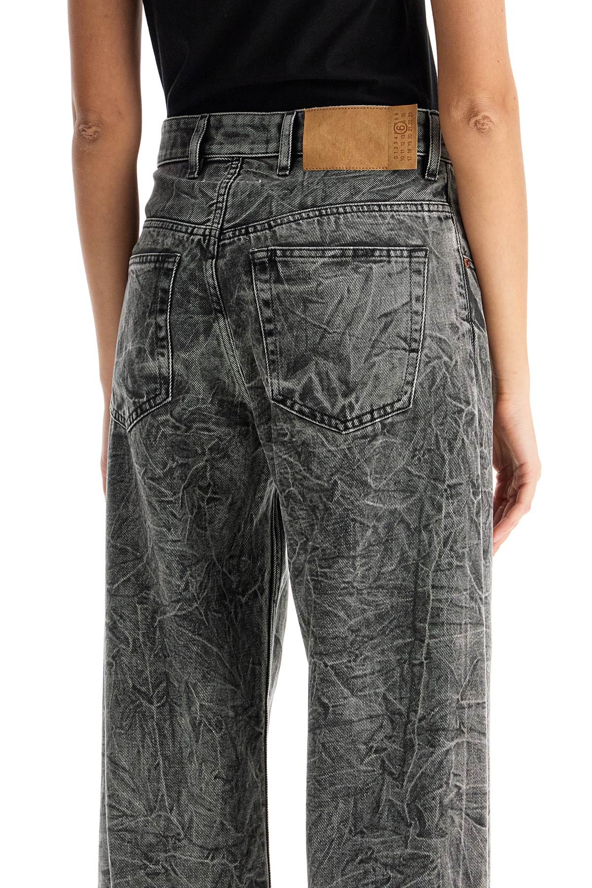 Mm6 Maison Margiela Wrinkled Effect Jeans