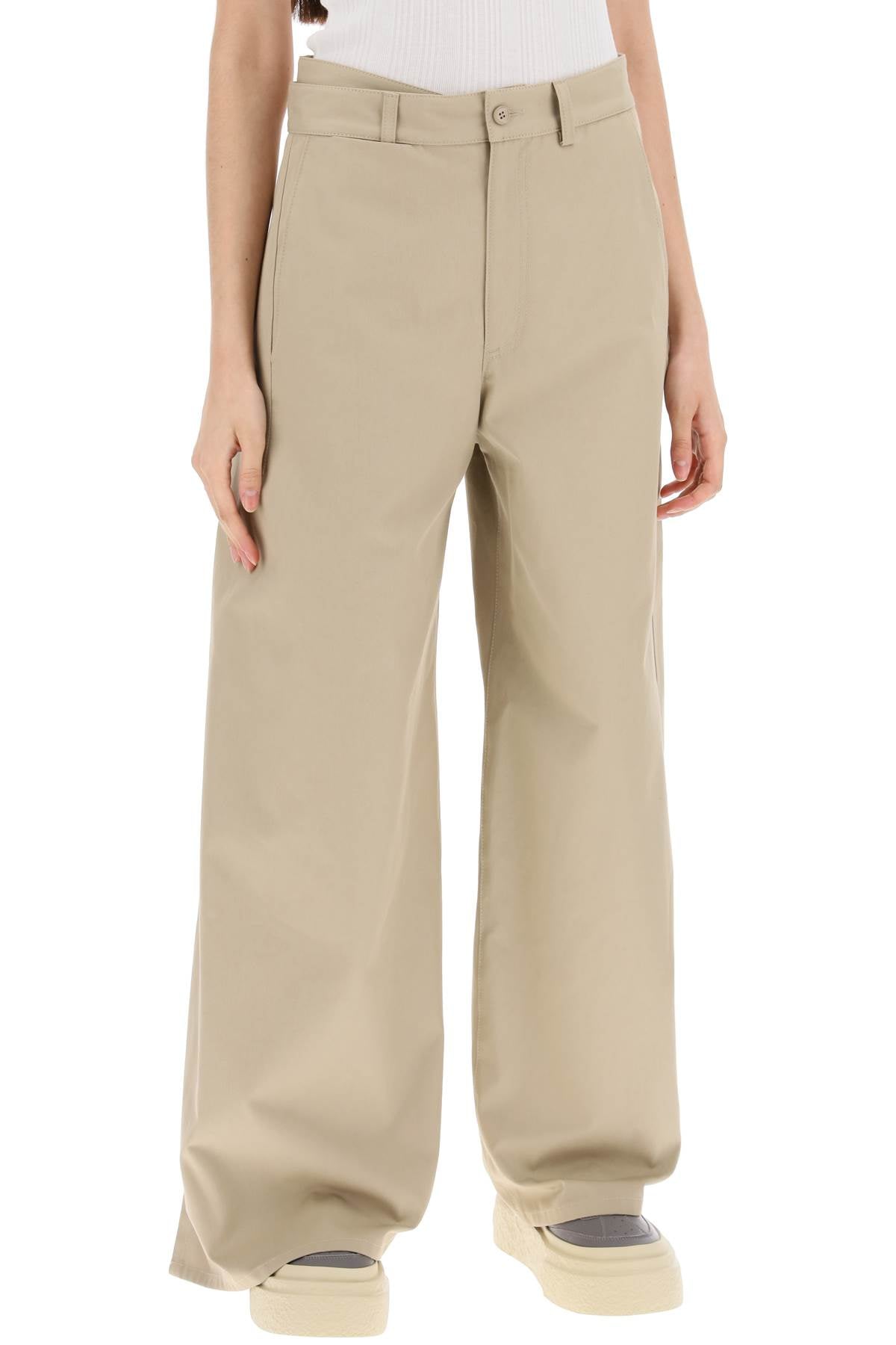 Mm6 Maison Margiela Cotton Gabardine Trousers