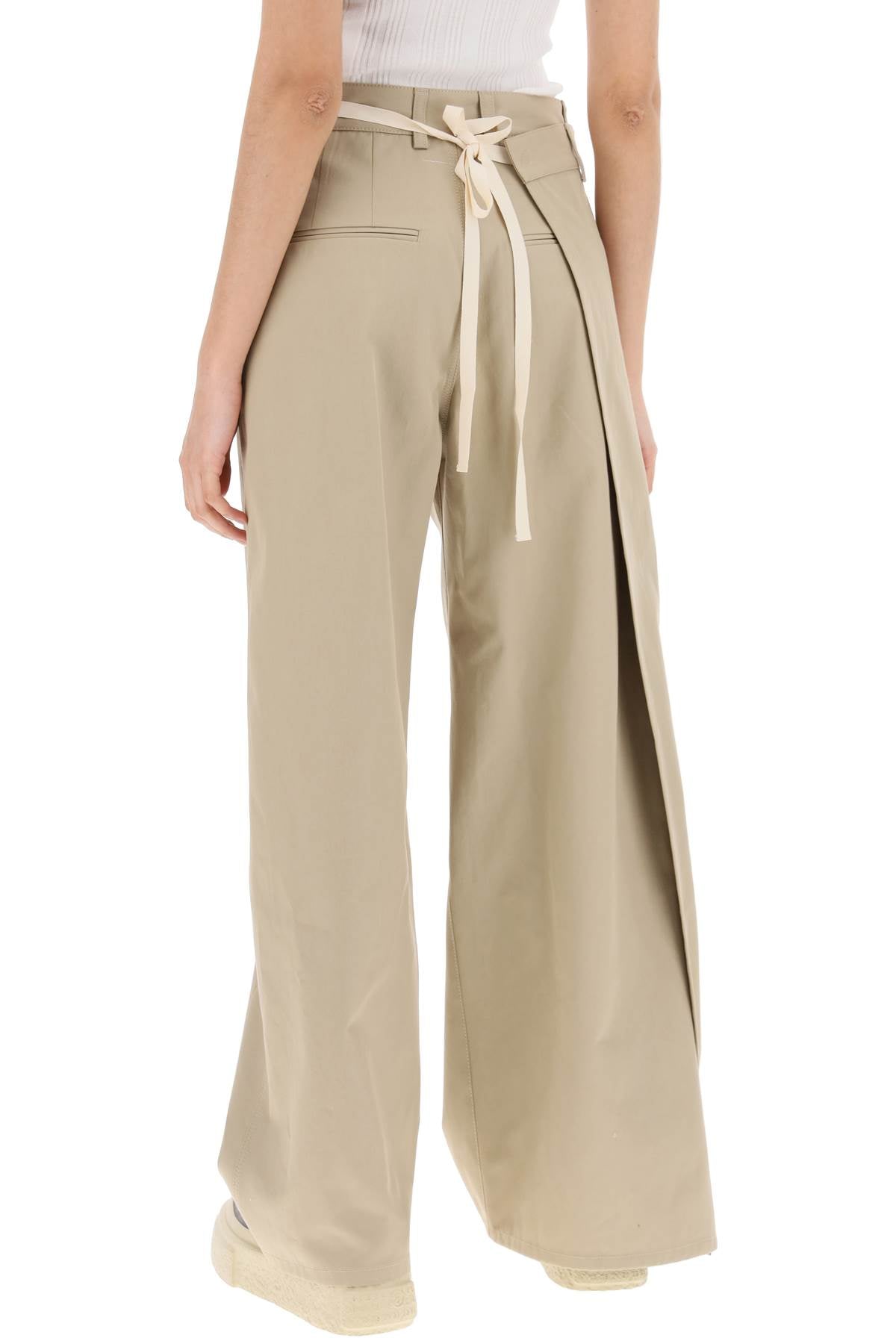 Mm6 Maison Margiela Cotton Gabardine Trousers