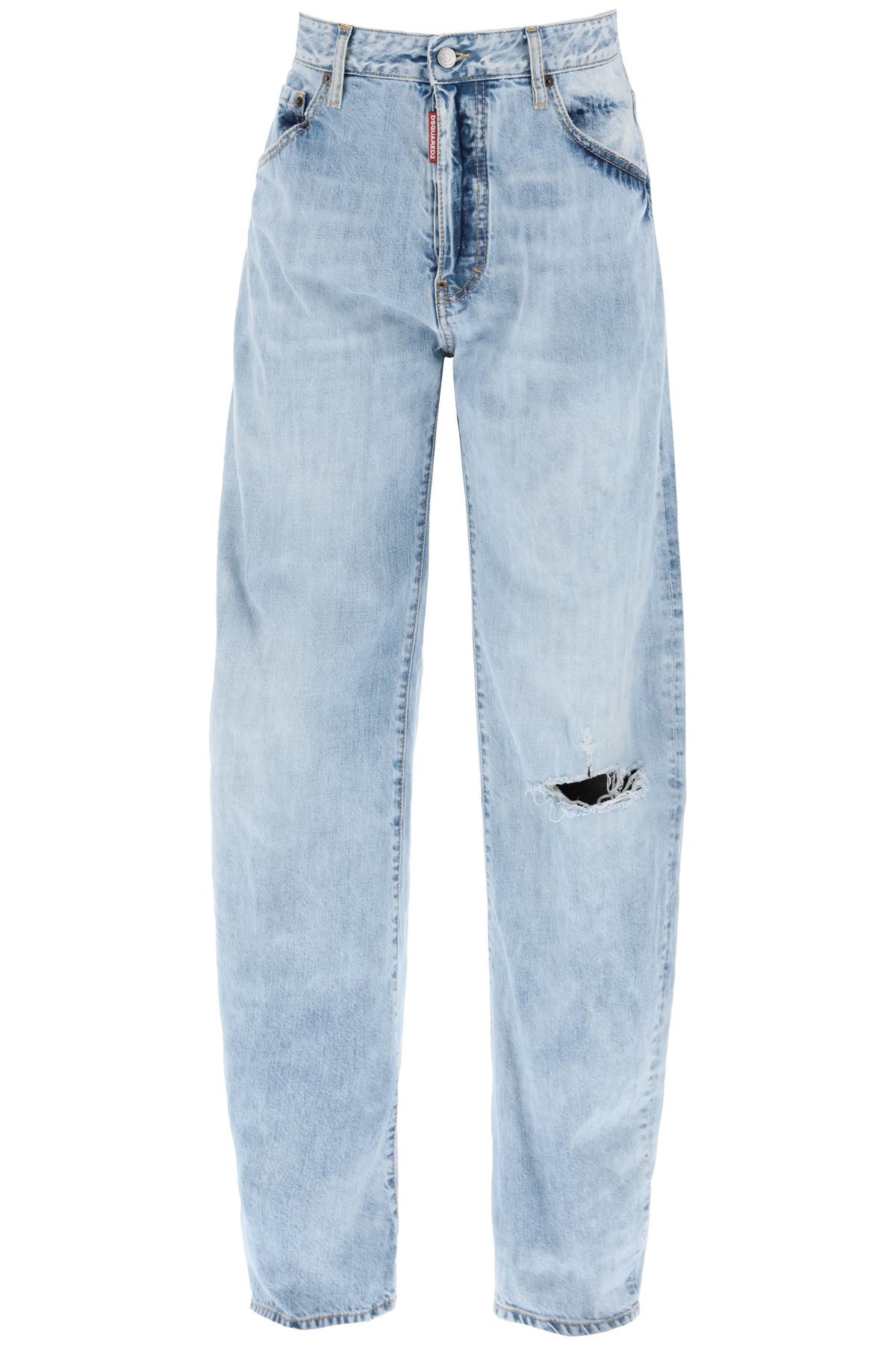 Dsquared2 Oversized Jeans With Destroyed