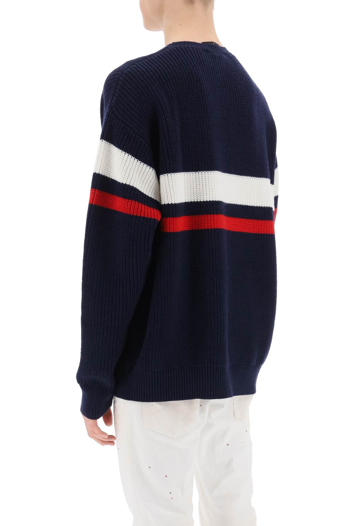 Dsquared2 Wool Sweater With Varsity Patch