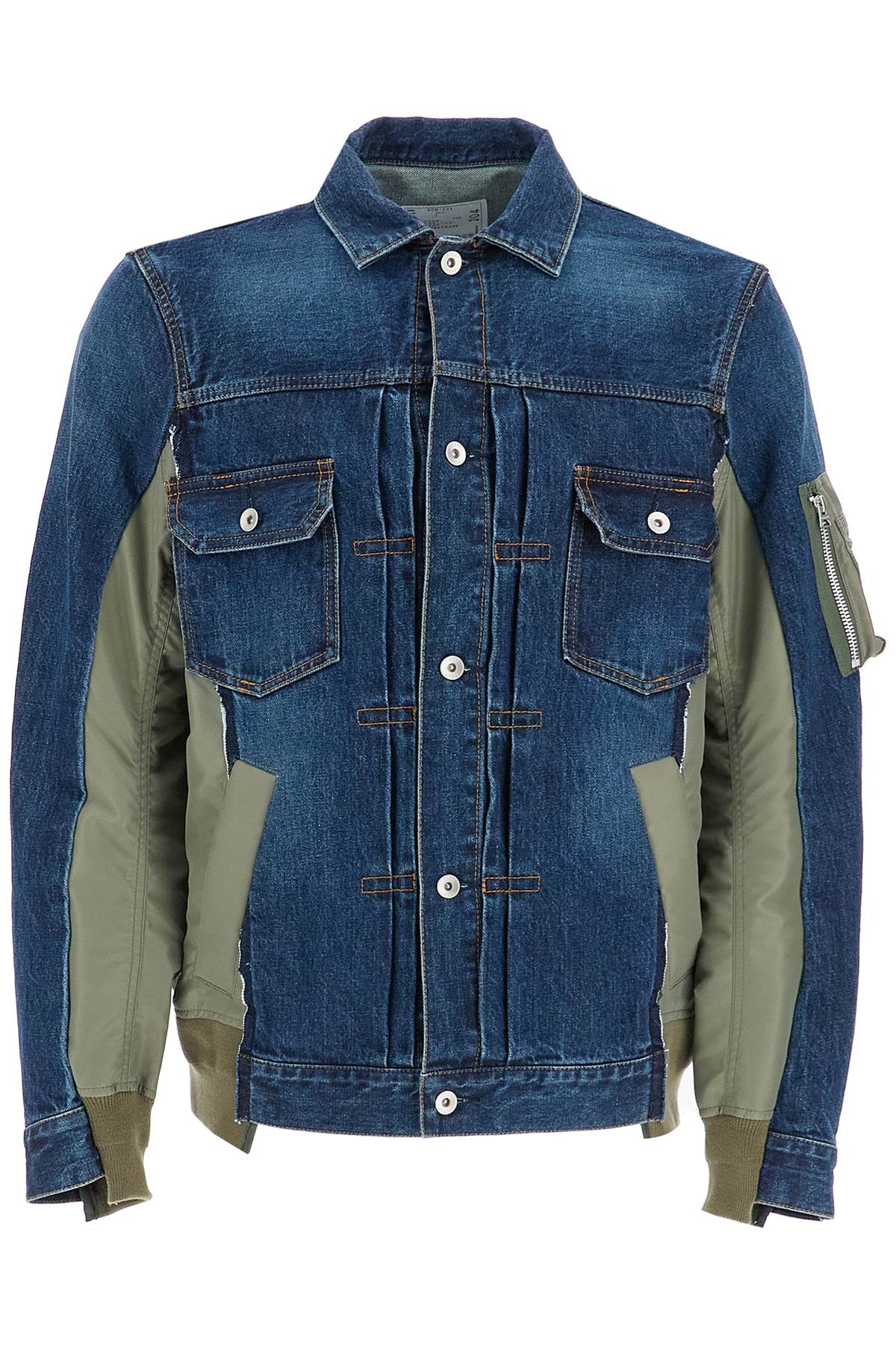 Sacai Denim And Nylon Jacket For Men