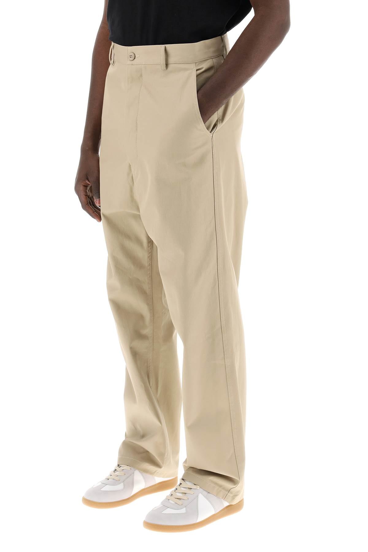 Mm6 Maison Margiela Loose Straight Leg Pants With A