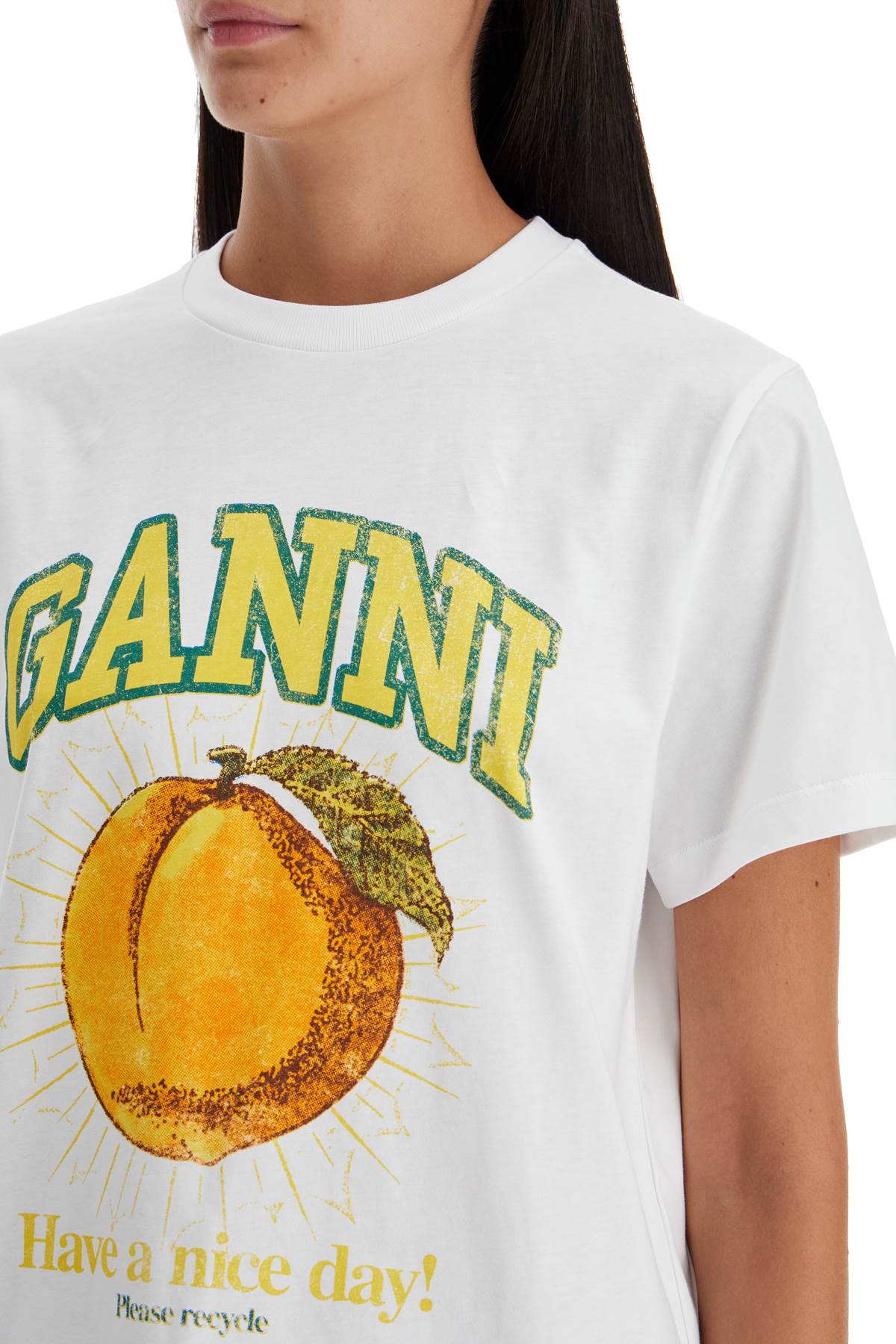 Ganni Relaxed Fit Printed T-Shirt