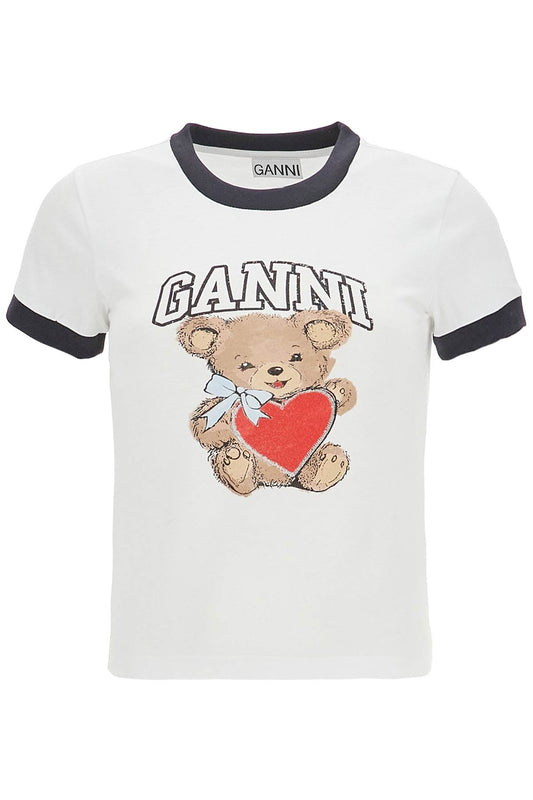 GANNI T-Shirt Basic Con Stampa