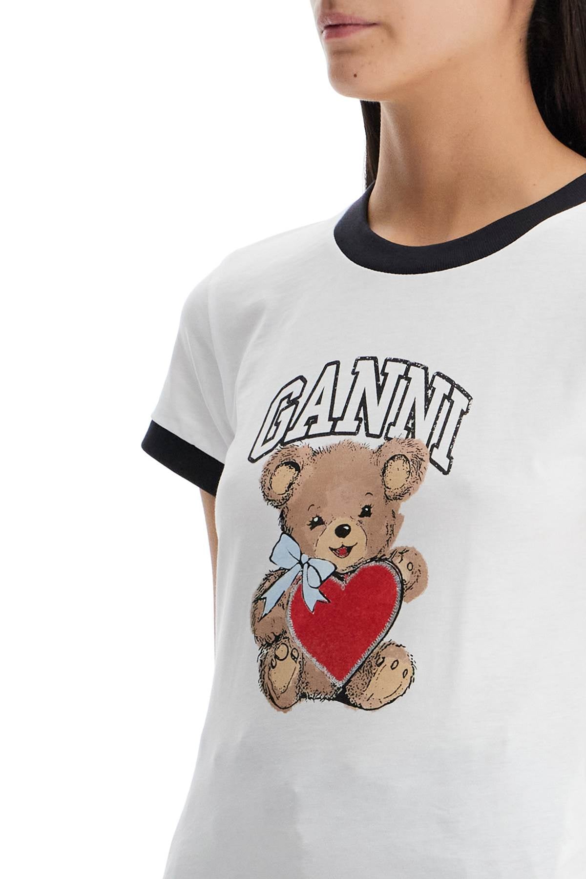 GANNI T-Shirt Basic Con Stampa