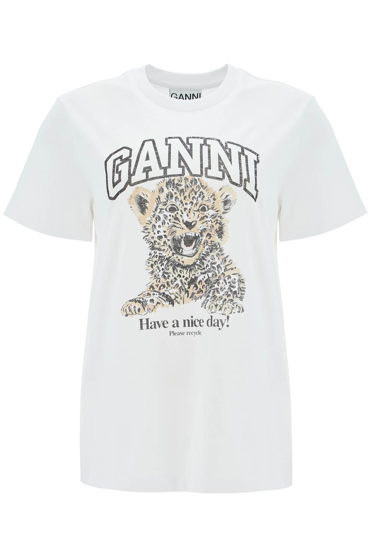 Ganni Relaxed Fit Printed T-Shirt