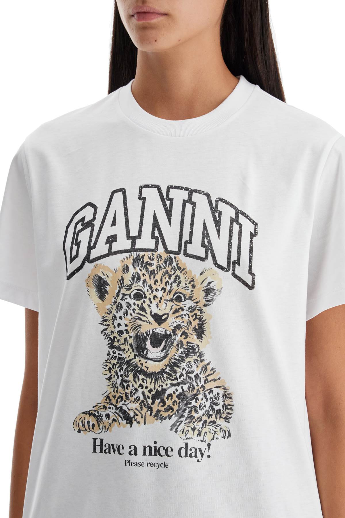 Ganni Relaxed Fit Printed T-Shirt