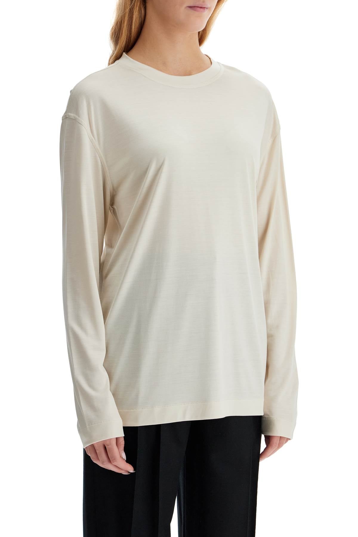 Lemaire Long-Sleeved Silk T-Shirt For