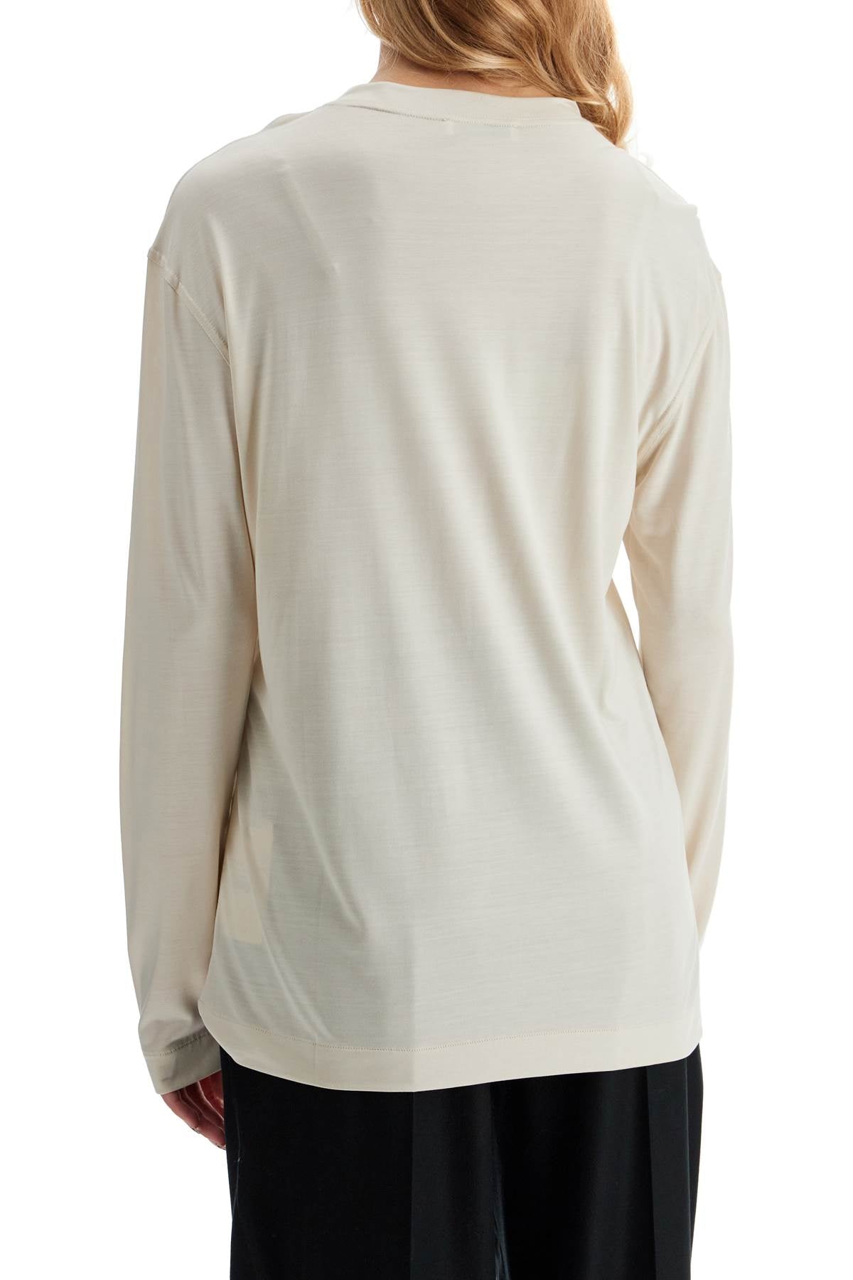 Lemaire Long-Sleeved Silk T-Shirt For