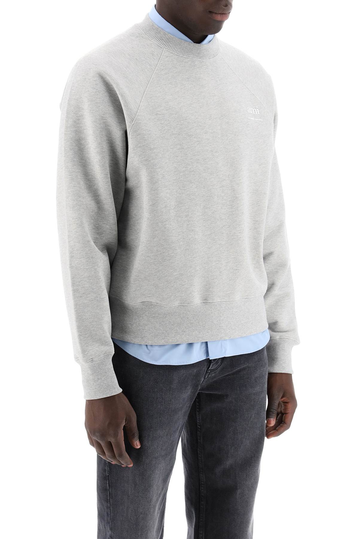 Ami Alexandre Matiussi Organic Cotton Crewneck Sweatshirt